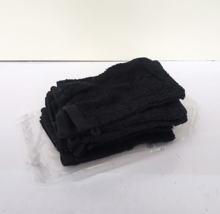 NatureMark 10 Bath Gloves, Black, Pack of 10-15 x 21 cm