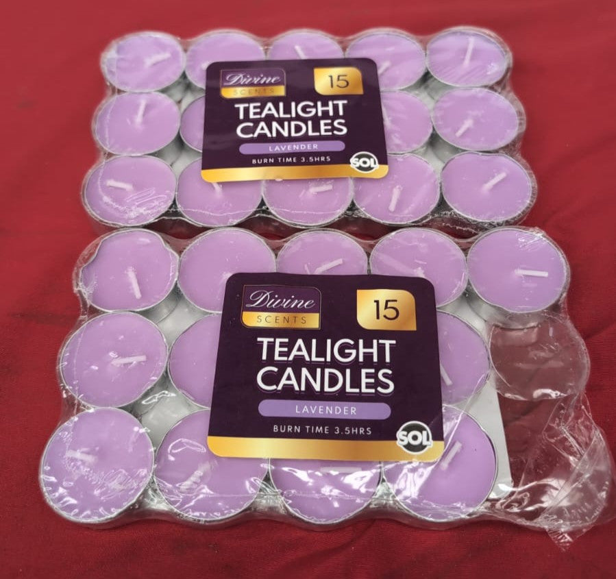 Scented Tea Lights Pack of 12 Various scents Candles Lavender (28pack)
