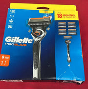 Gillette ProGlide Razor for Men, 1 Gillette Razor, 9 Razor (box damaged)