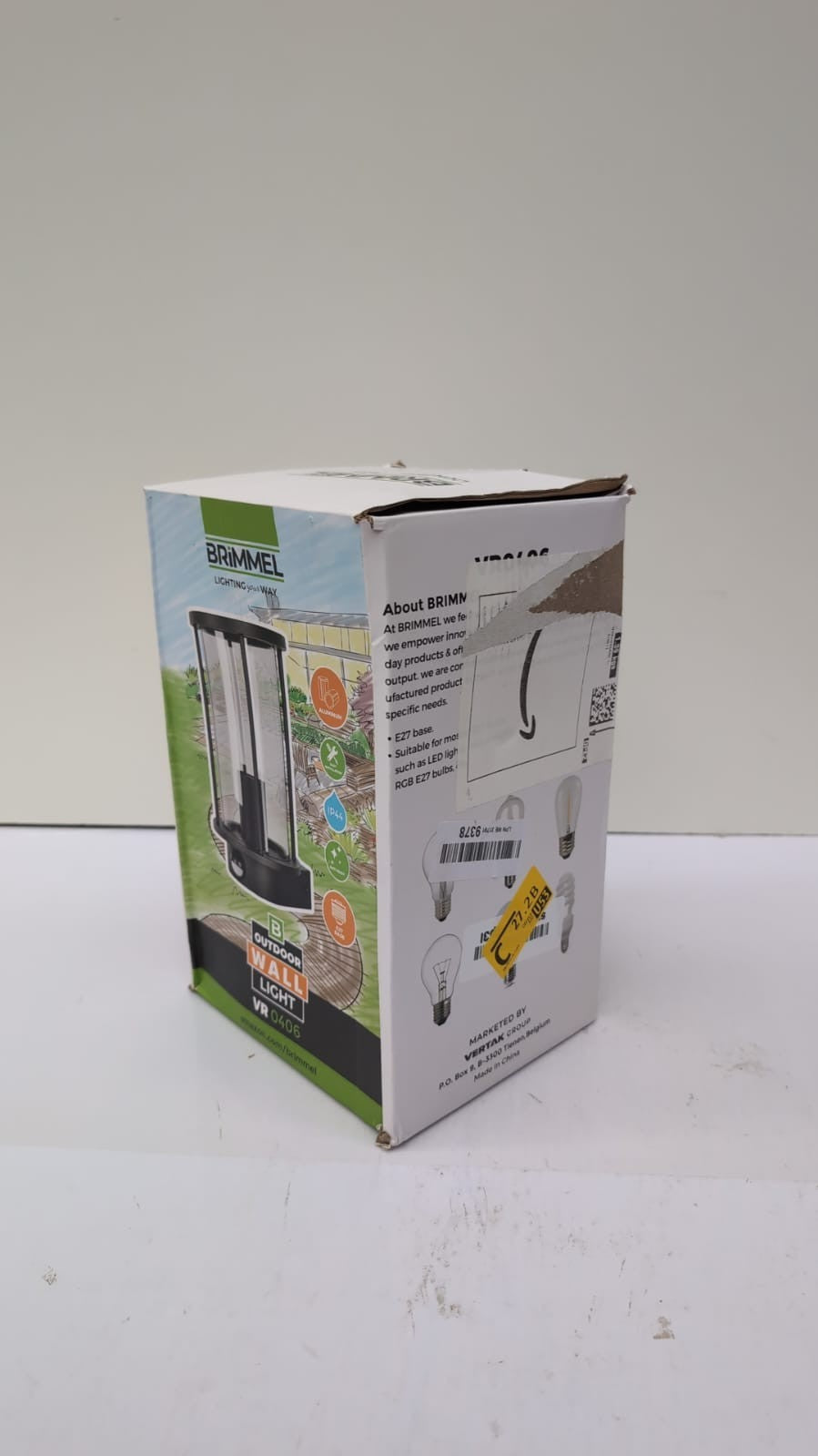 BRIMMEL Outdoor Wall Lights w/Motion Sensor Waterproof (box damaged,no fixings)