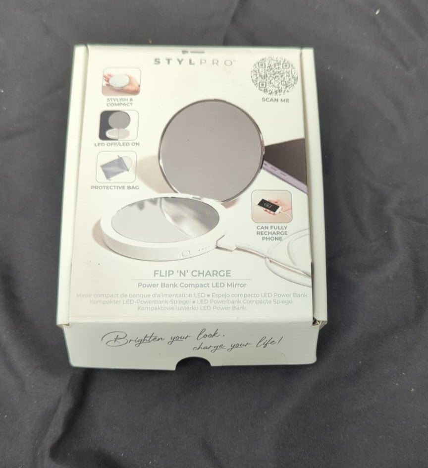 STYLPRO Flip 'n' Charge LED Mirror  Rechargeable, Handheld(Box opened)