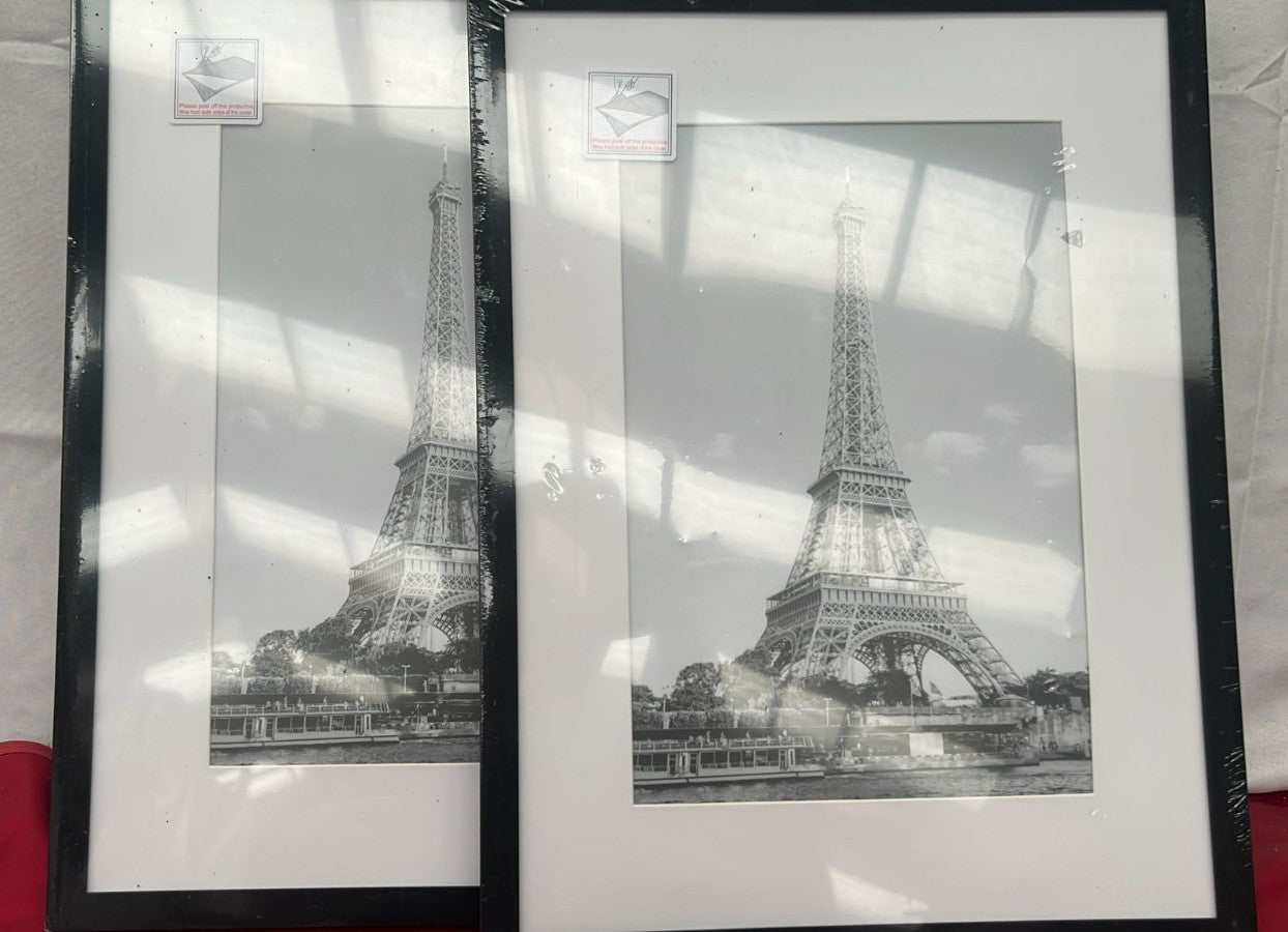 2 Pack Black Picture Frames, Multiple Frames 42x32 Frame, 28x19 Image Size