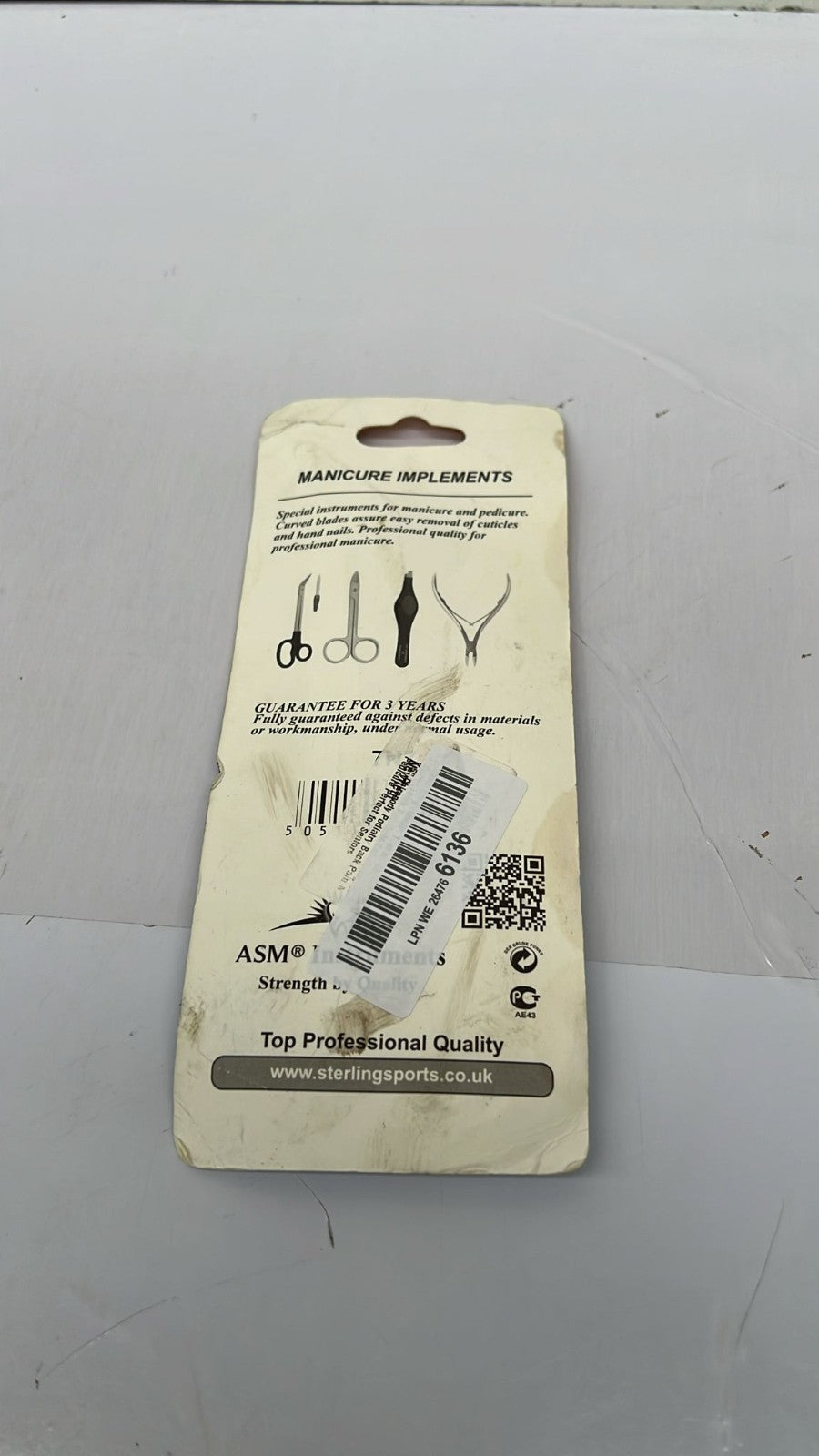 ASM® Extra Long Handle Toenail Scissors Clippers - Heavy Duty Stainless Steel