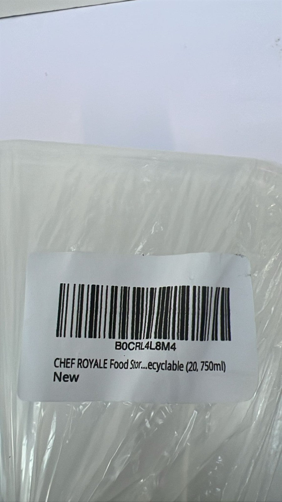 CHEF ROYALE Food Storage Container with Lids 20 x 750ml Plastic