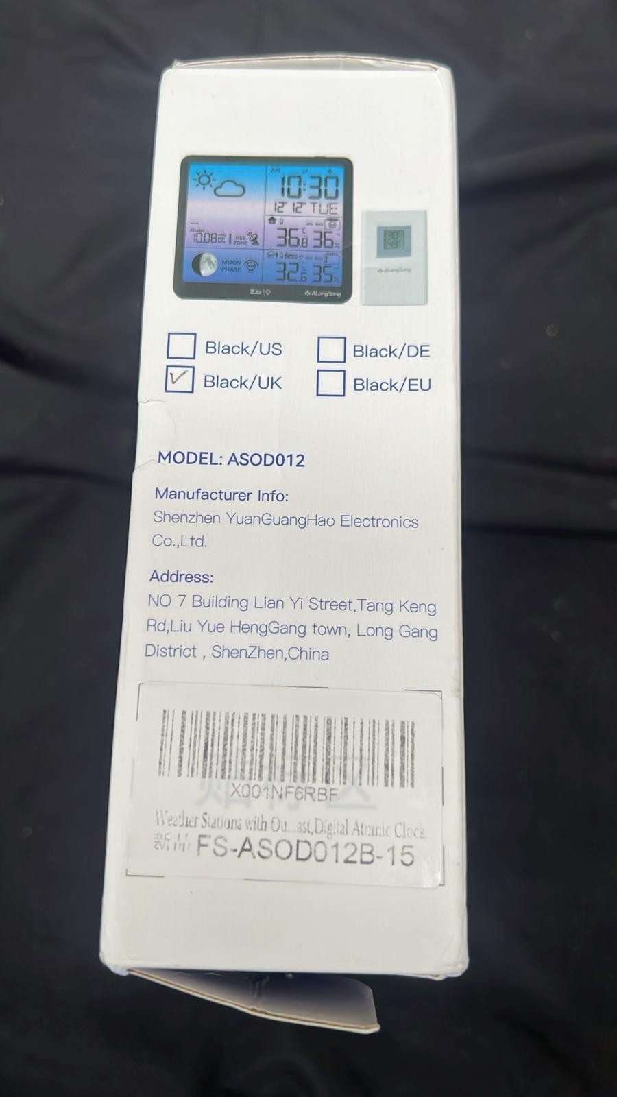 ALongSong Weather Station Indoor Outdoor Thermometer Large LCD Display Digital