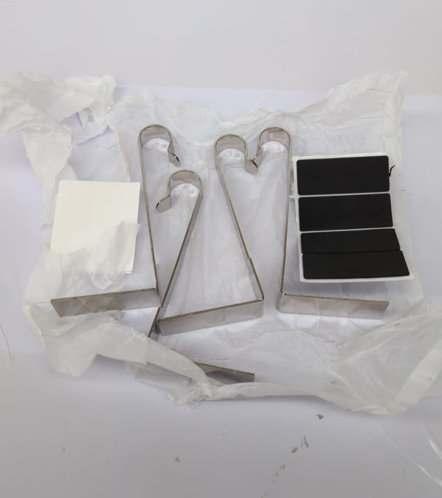 4 Pack Christmas Stockings Holder Hanger,Metal Hooks for Hanging Silver
