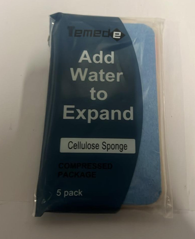 Temede Large Cellulose Sponges, Kitchen Sponges for Dish 5pcs