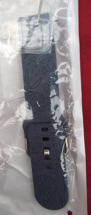 Flower Pattern Strap for Sense/ Versa 3 Straps for Women Men Adjustable Silicone