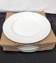 Amazon Basics 6-Piece White Dinner Plate Set, 10.5 inches