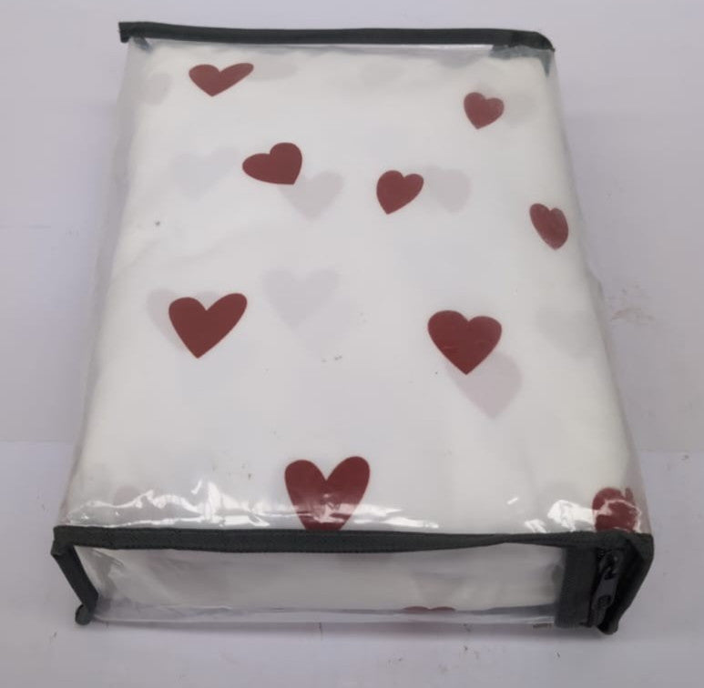 Three-piece set of Red small hearts Double 200x 200+2x50x75 Bedsheet