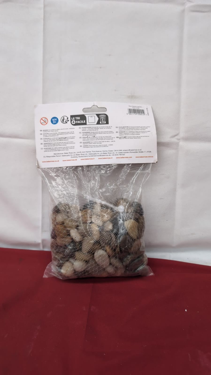 Baker Ross AX340 Natural Crafting Pebbles - Pack of 200, (packaging damaged)