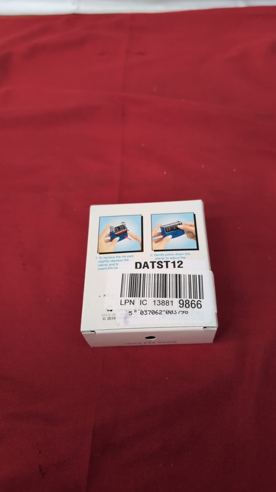 12-in-1 Self Inking Date Stamp - Date Stamp Plus 12 Phrases  3.8mm