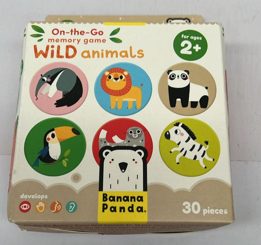 Banana Panda On-The-Go Memory Game Wild Animals 2+ - Toddler Toy