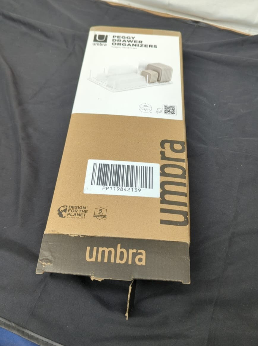 Umbra Peggy Kitchen Cupboard, Shelf and Drawer Organizer Tray (BOXDAMAGED)