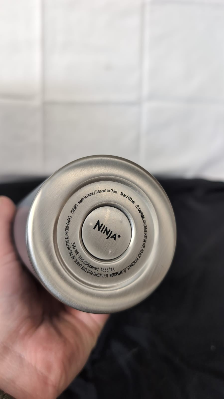 Ninja Thirsti 18oz Travel Water Bottle, For Carbonated (NO PACKAGING)