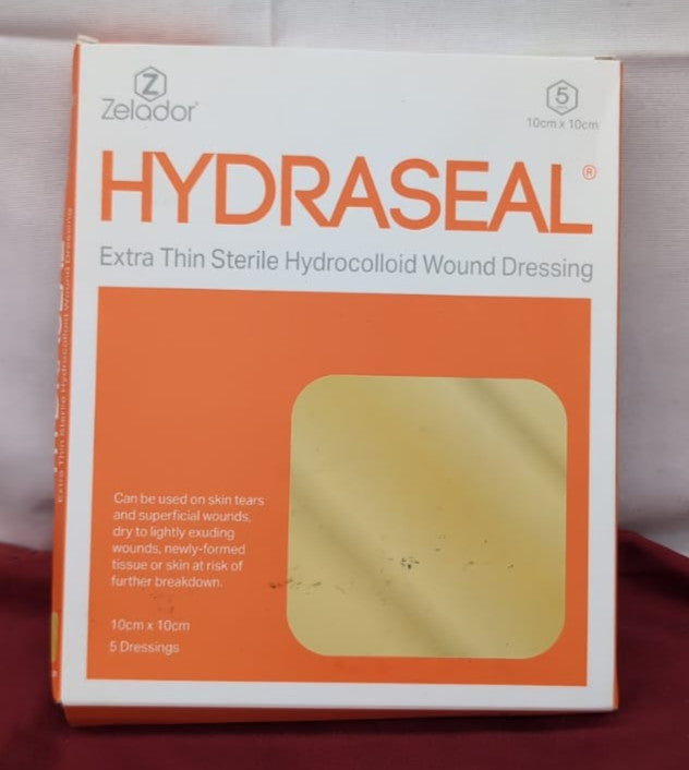 Extra Thin Hydrocolloid Sterile Wound Dressing 10x10cm x 5 (packaging damaged)