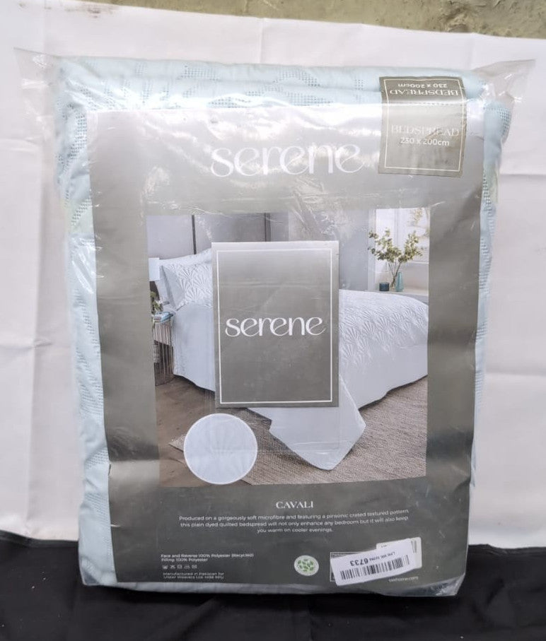 Serene  CVADEKHUPO Polyester Cavali Bedspread 200cm x 230cm (PACK DAMAGED)