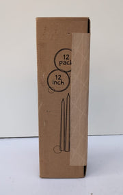 CANDWAX 25 cm Taper Candles Set of 12 - Tapered Candles Ivory Candles