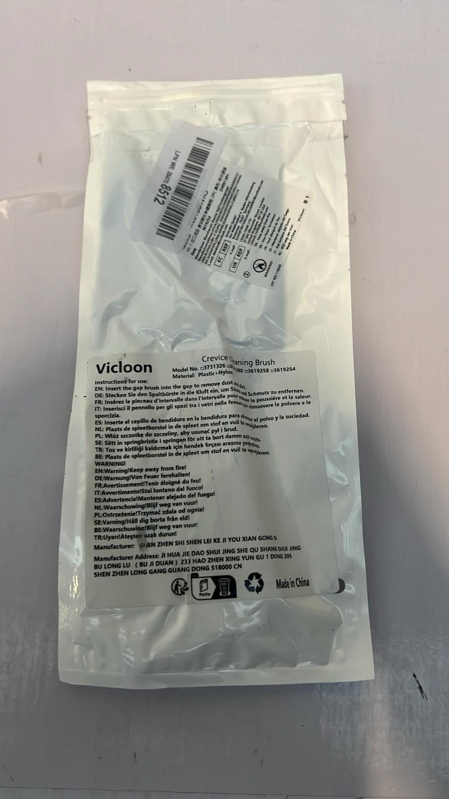 Vicloon Gap Cleaning Brush, Pack of 2 Hard Bristled Corner Cleaning Brushes