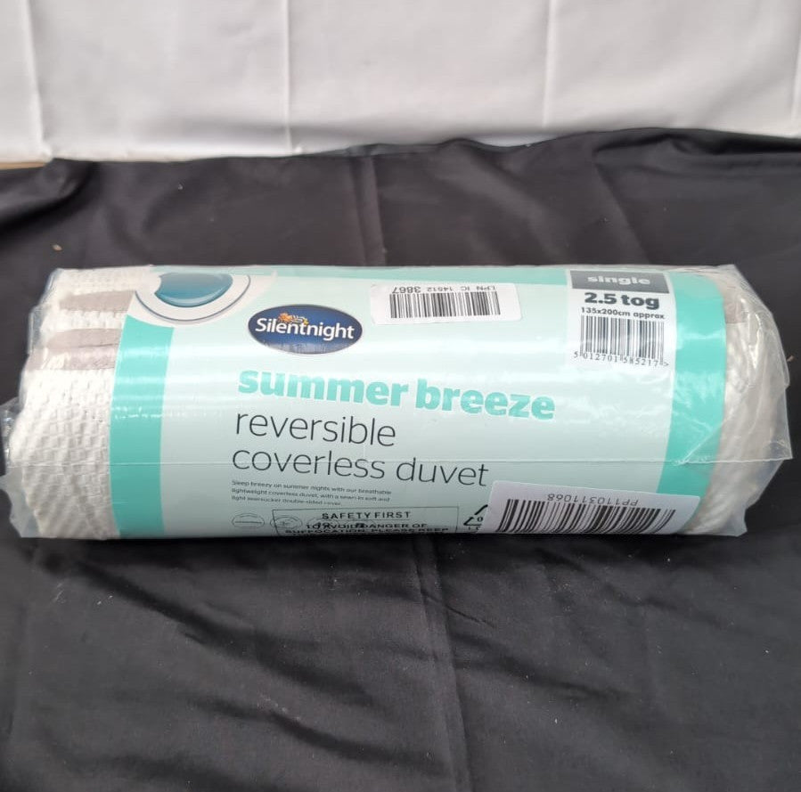 Silentnight Summer Breeze Coverless Duvet - Seersucker 2.5 Tog - Single