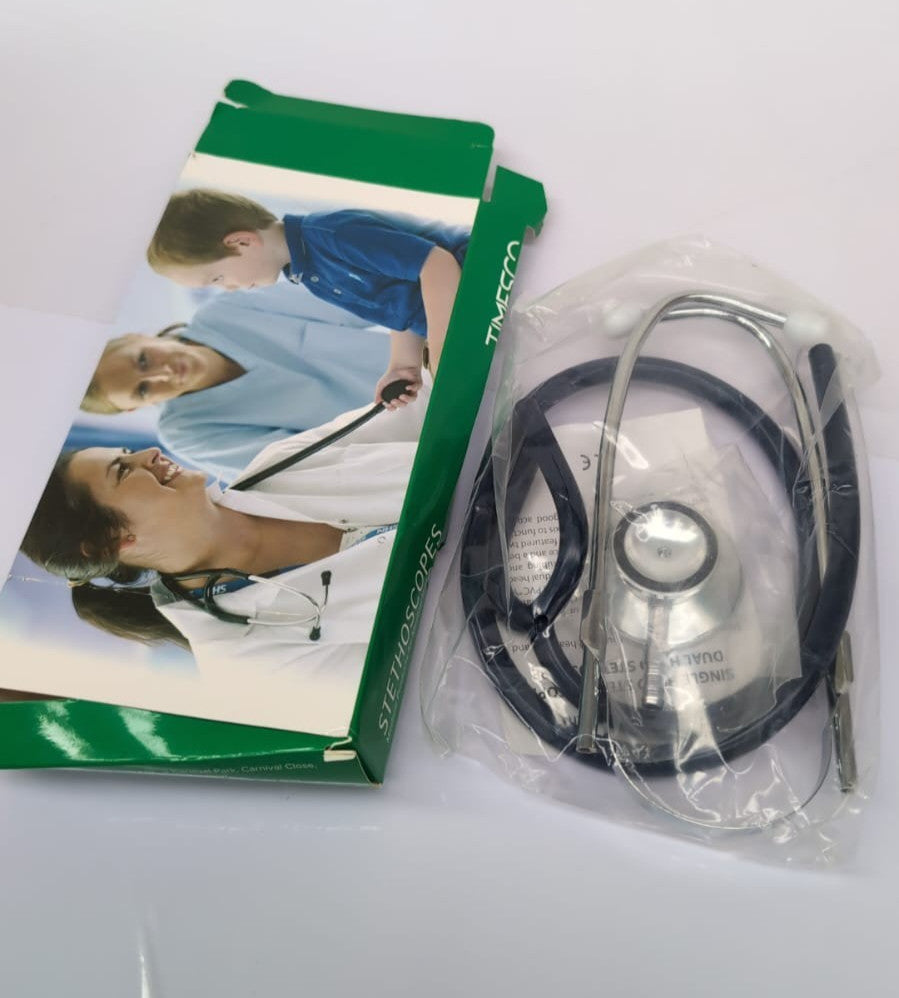 Timesco TD1-13-201 Dual Head Stethoscope – Ruby Red Medical Tool (Box Damaged)