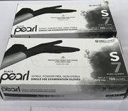 Unigloves Black Pearl Nitrile Examination Gloves (Small |7, BOX DAMAGED, 2 PACK)