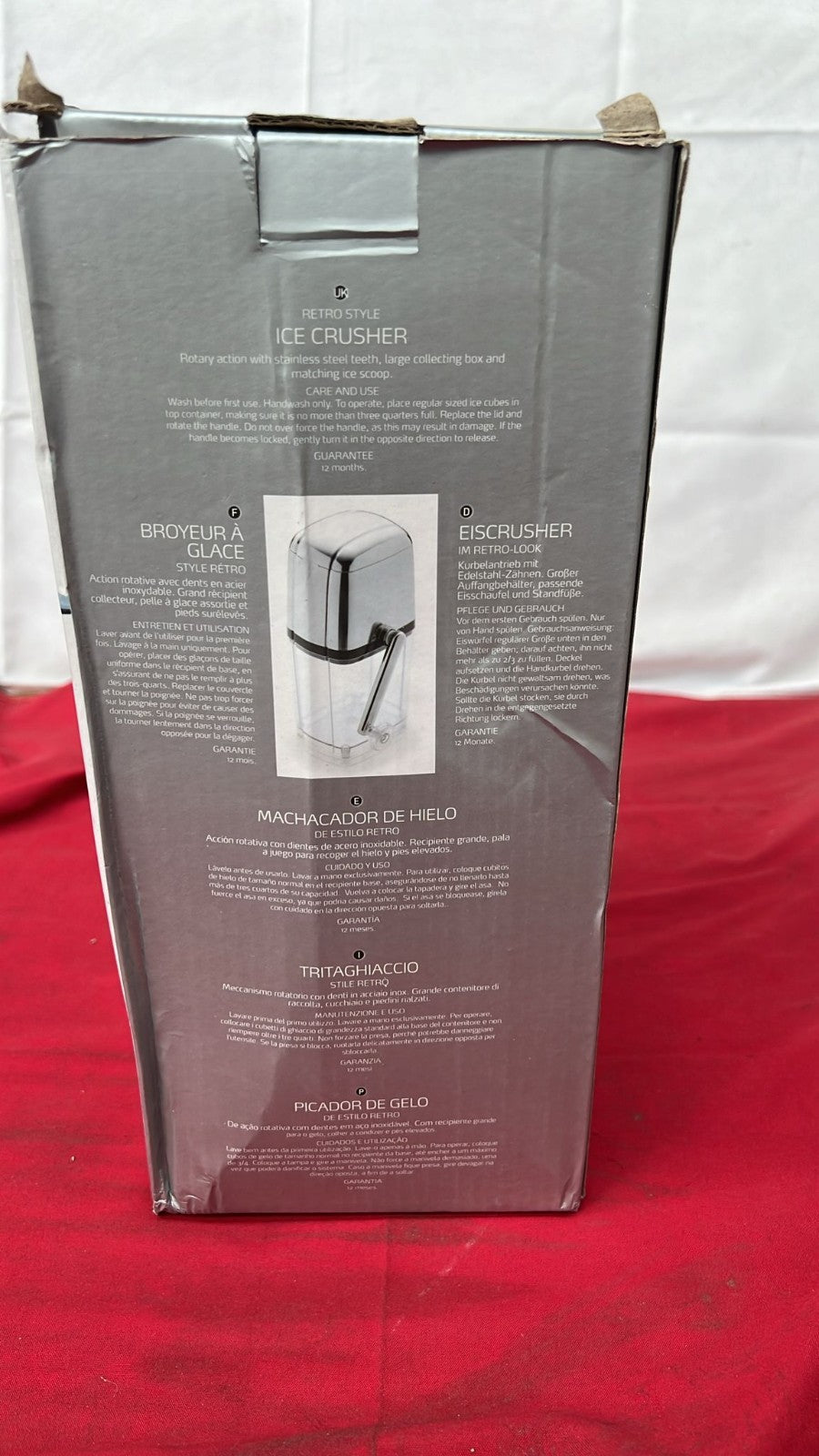 BarCraft Ice Crusher Machine for Cocktails, With Ice Scoop, Plastic