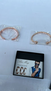BioMag 2pcs Copper Bracelet for Women Men Solid Copper