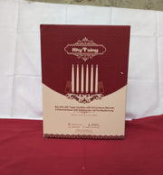 Rhytsing  Flameless Taper Candles with Timer,  2 Remotes Included  Set of6 White