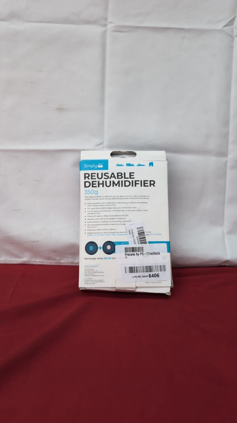 Simply Auto DEH003 Reusable Car Dehumidifier - Quick Drying (box damaged)