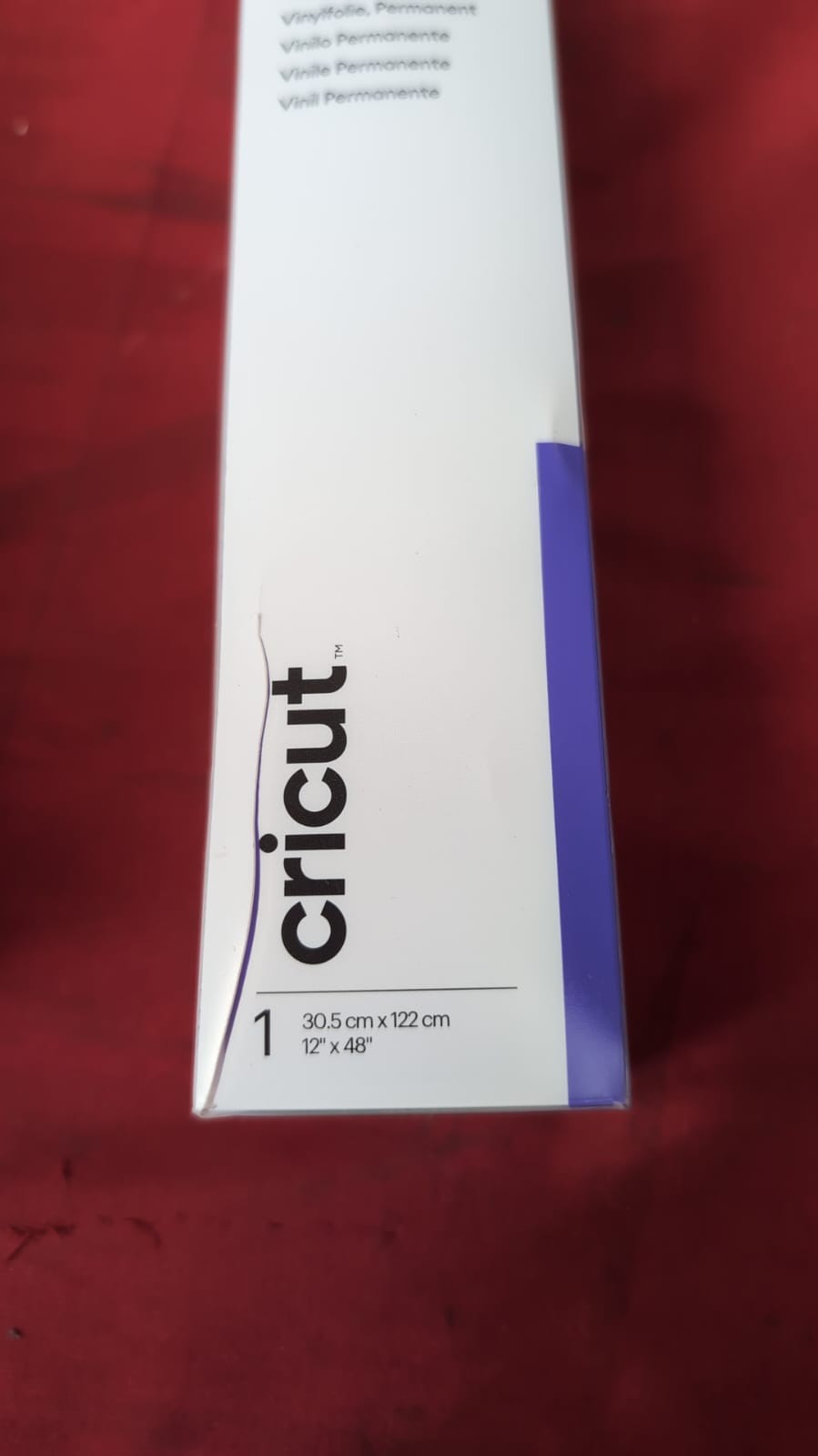 Cricut Premium Vinyl – Permanent  Purple (packaging damaged)