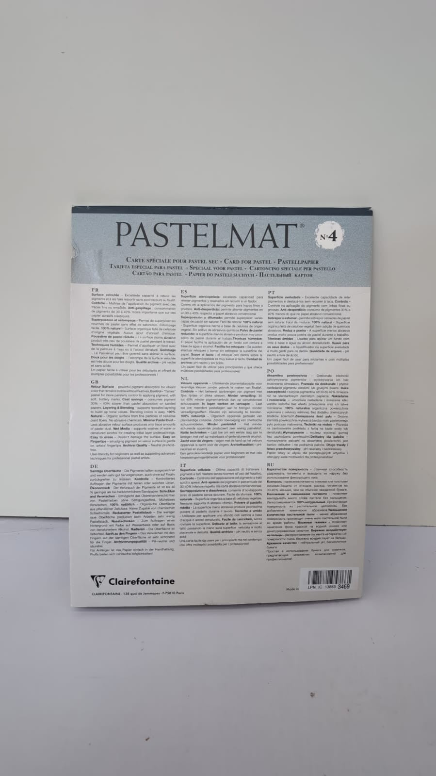 Clairefontaine Pastelmat Pastel Card Pad (Slight damage to covers and one page)