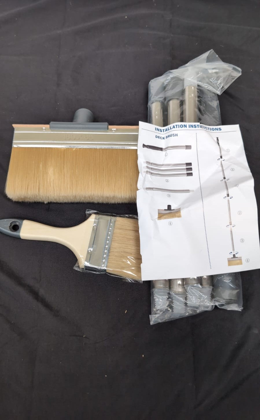 Deck Stain Applicator with Long Handle(59IN), 7IN Decking Paint Brush