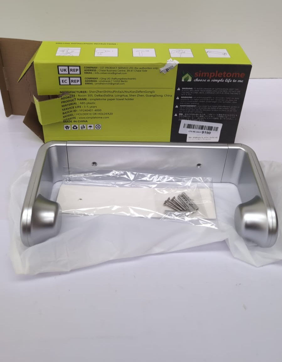 simpletome Paper Towel Holder ONE HAND TEAR  Adjustable (box damaged)