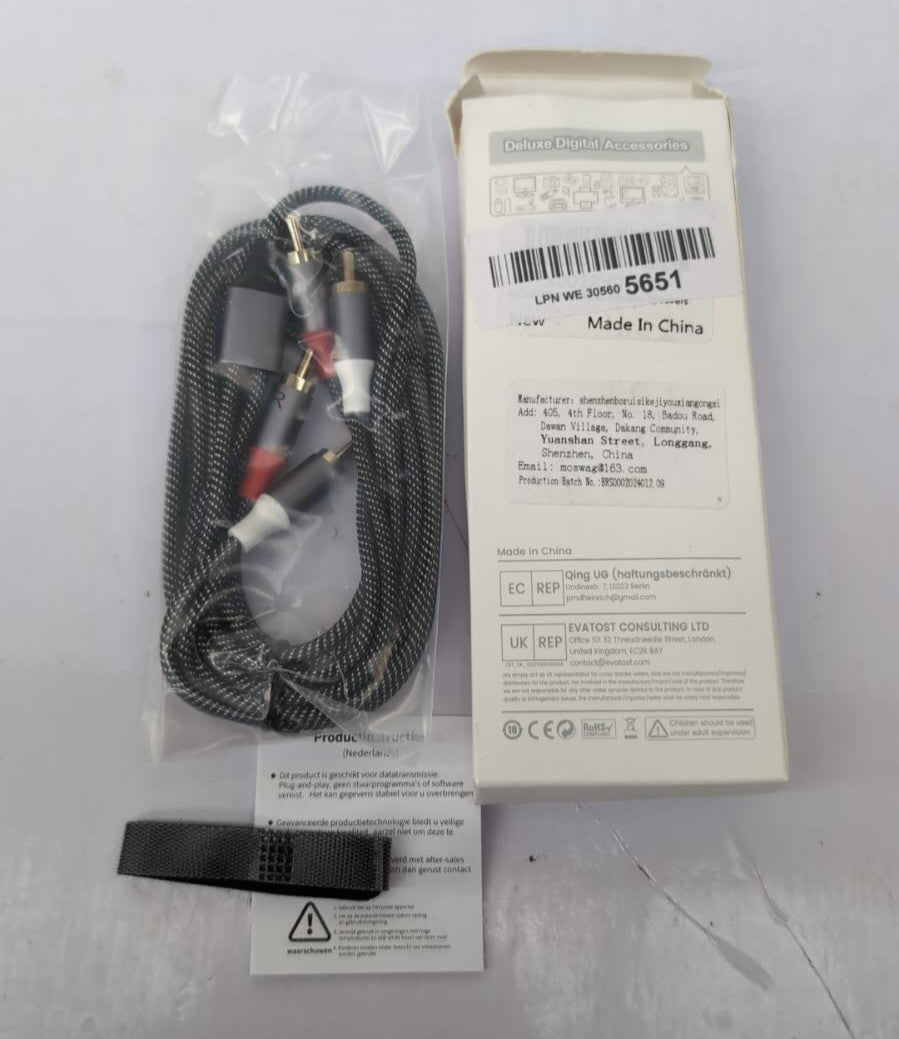 MOSWAG RCA Stereo Cable,2RCA Male to 2RCA Male Stereo Auxiliary Audio Cable