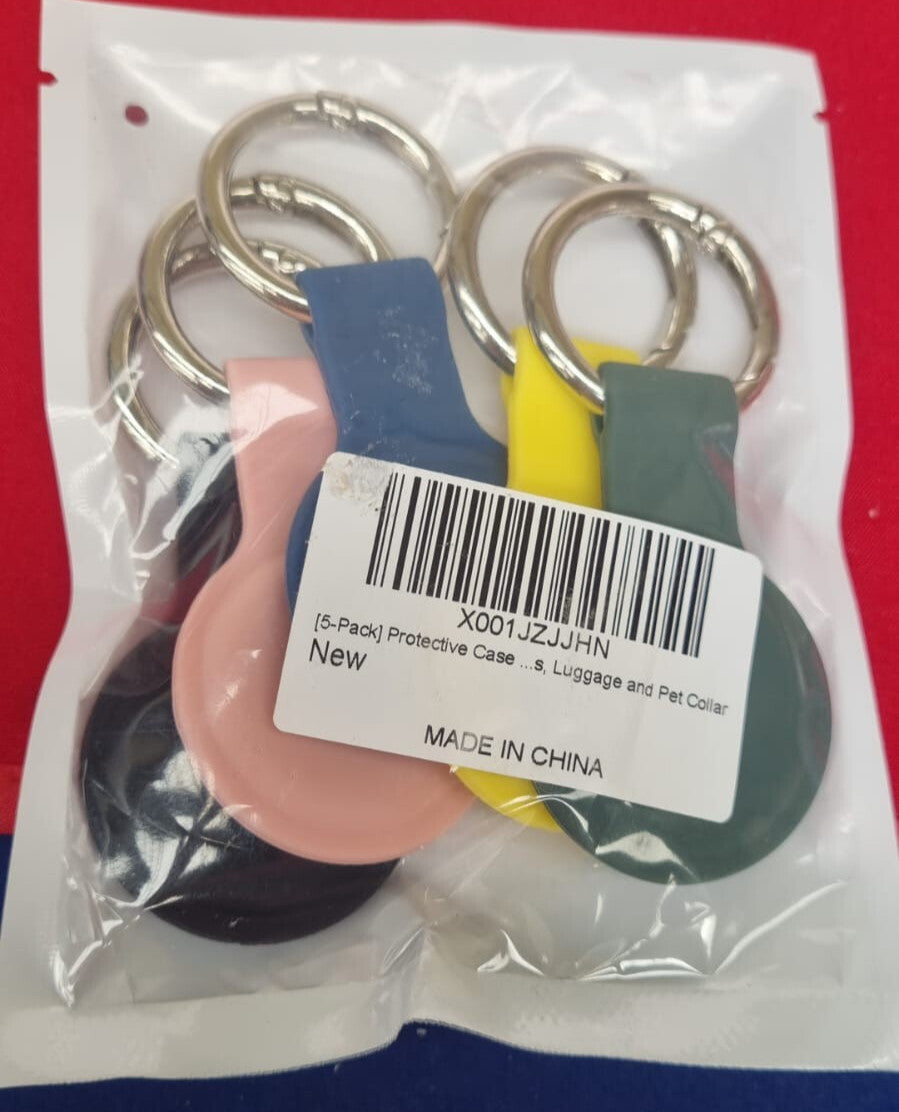 5pcs Keychain Protective Cover Scratch Tracer Case Compatible with Airtag