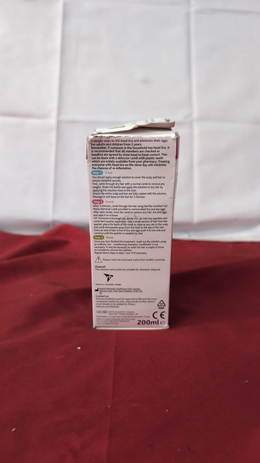 Full Marks 200ml Head Lice Solution Simple 5-Minute Formula (packaging damaged)