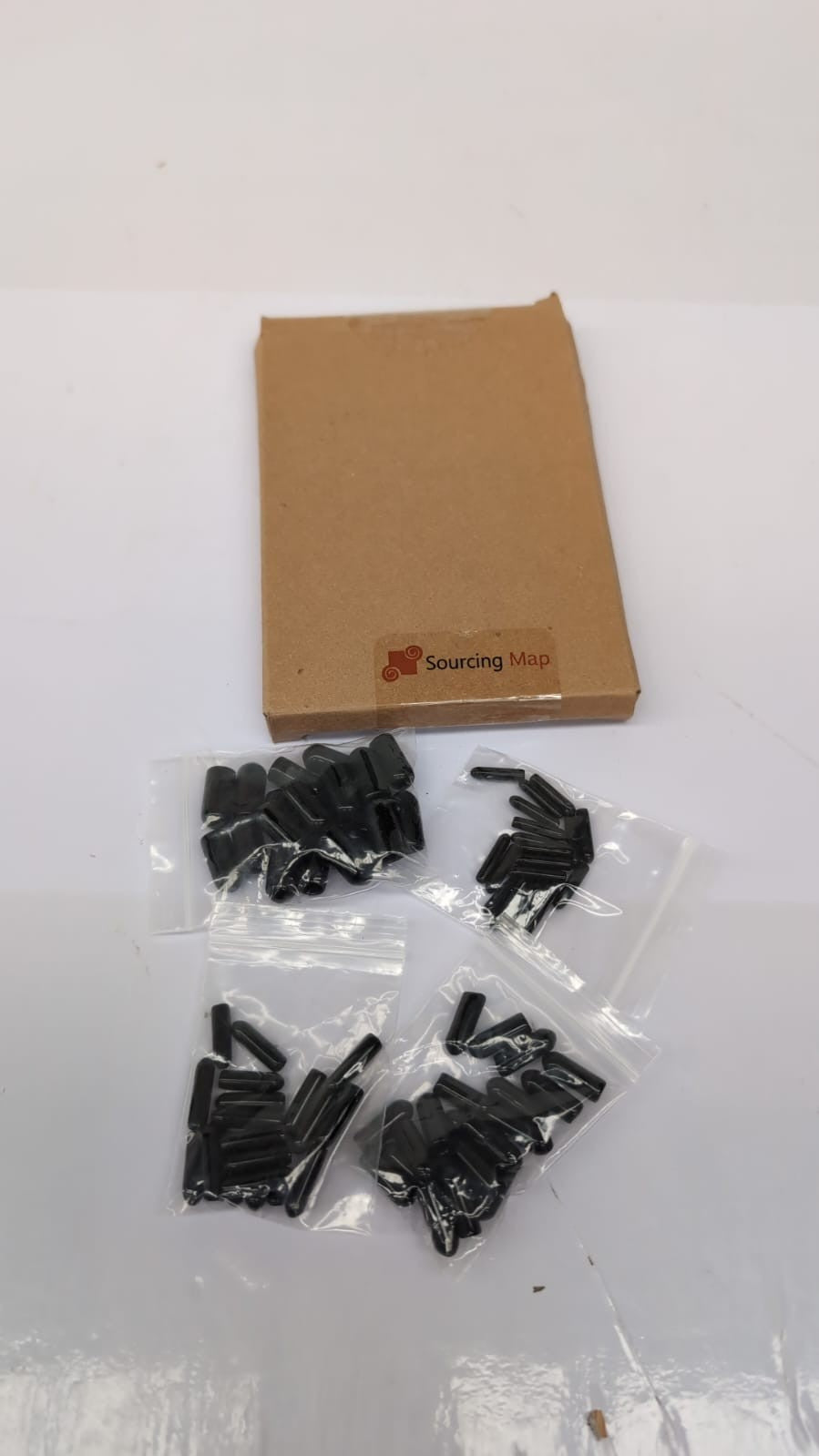 sourcing map 80pcs Round Rubber End Caps Black Vinyl Cover ScrewThread Protector