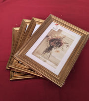 6x4 Picture Frames Set of 4, Gold Photo Frames for Wall or Tabletop Display