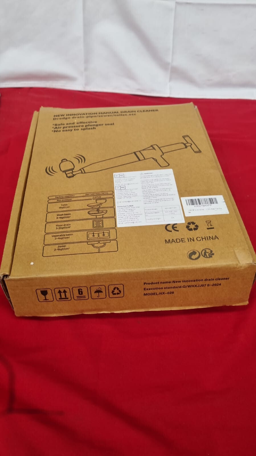 Toilet Plunger, Drain Clog Remover, High Pressure Air Drain Blaster Real-Time