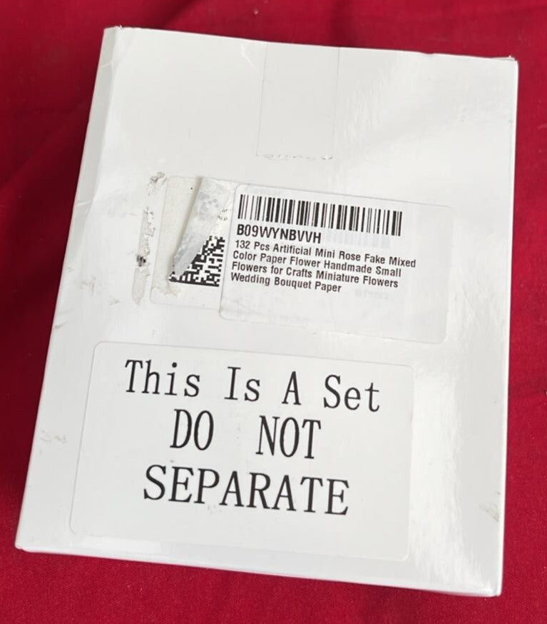 132 Pcs Artificial Mini Rose Fake Mixed Color Paper Flower Handmade Small