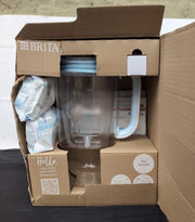 BRITA Glass Water Filter Jug Light Blue 2 filters (BXOX DAMAGED)