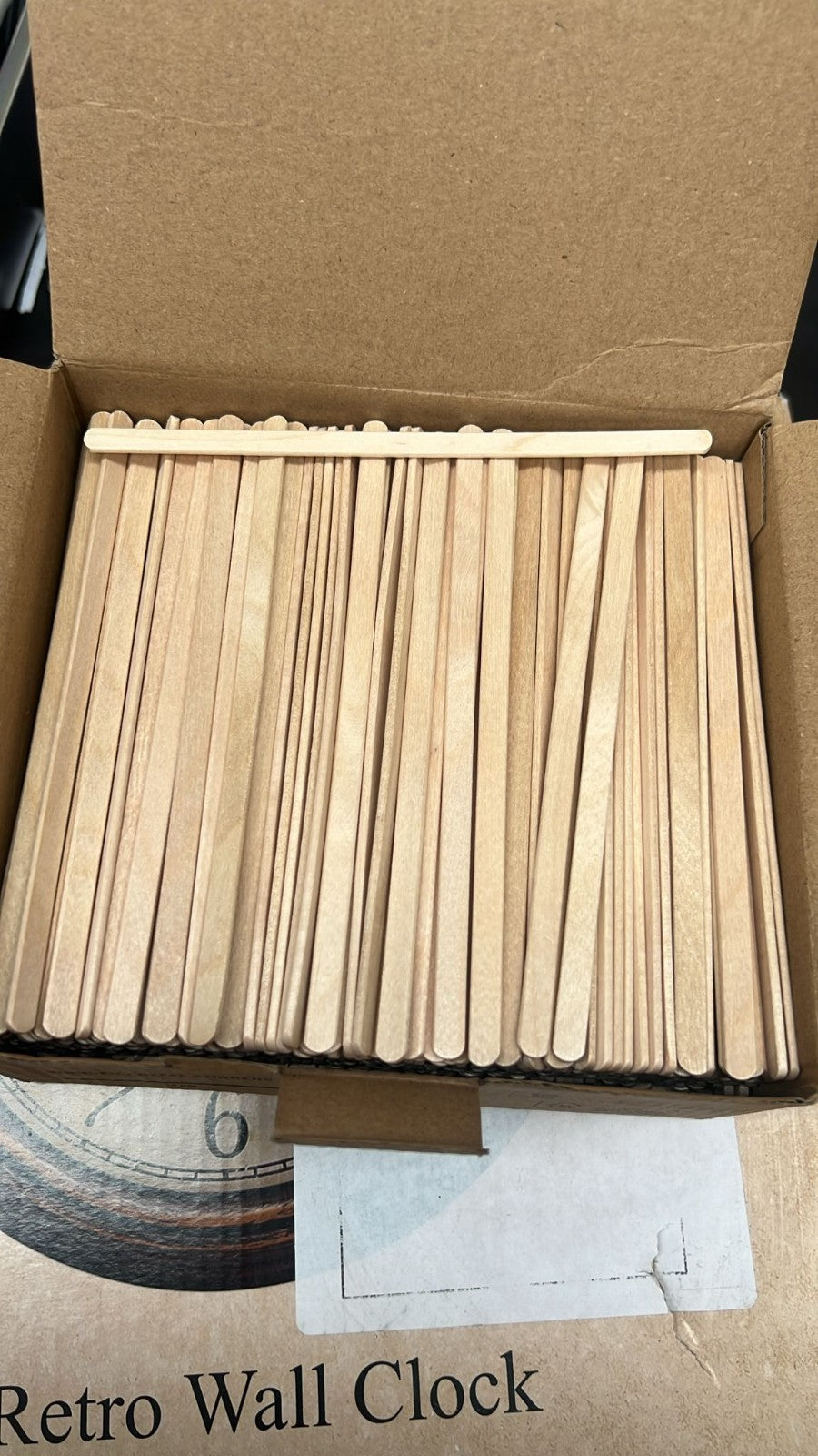 FOOGO Green 500pcs Wooden Coffee Stirrers, Extra Long 14cm Wooden Sticks