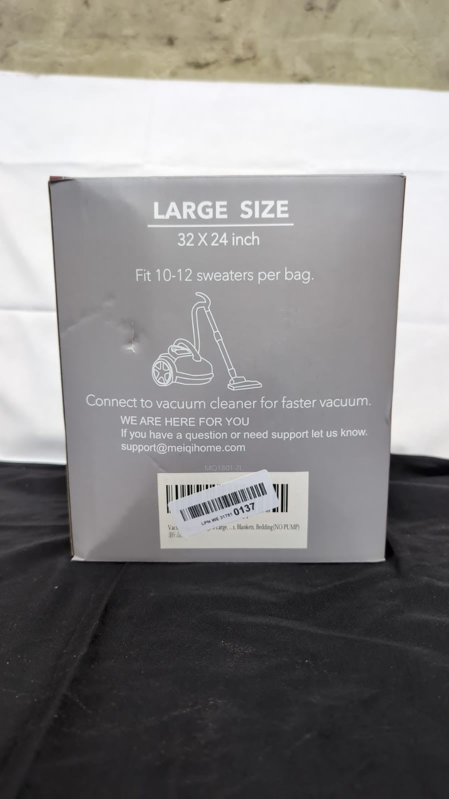 8 PACK Jumbo Extra Large Vacuum Storage Bag Space Saver (BOX DAMAGED)
