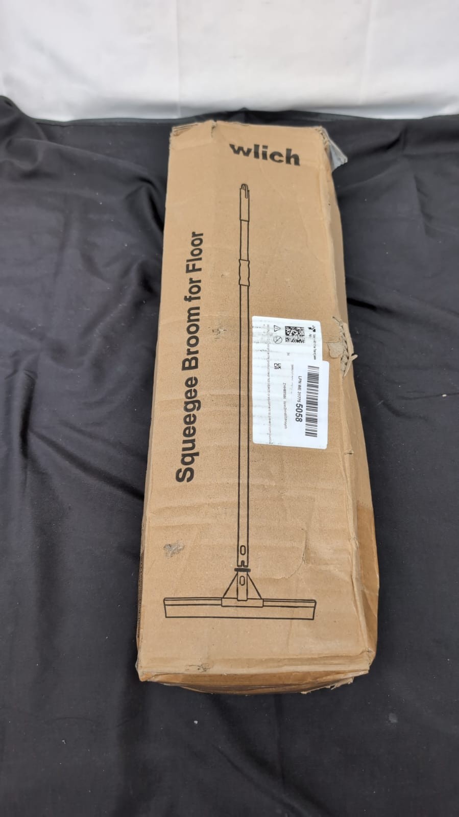 Floor Squeegee with Long Handle and Silicone Blade (BOX DAMAGED)