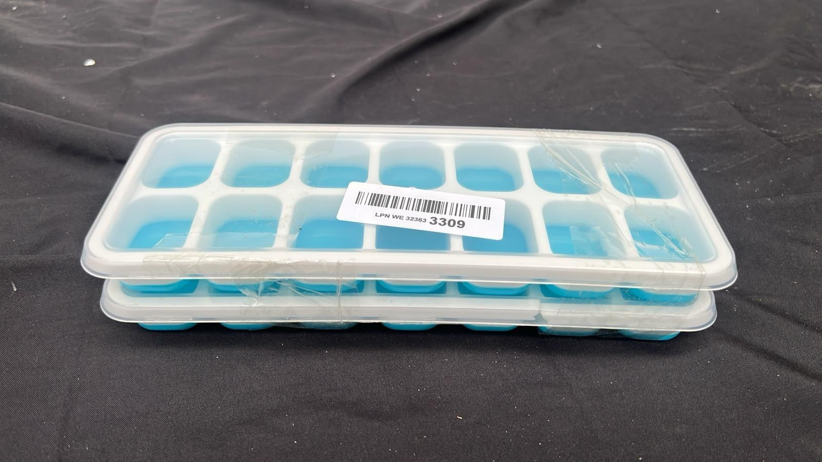Ice Cube Trays, 2 packs Ice Cube Moulds with No-Spill Removable Lid, Blue
