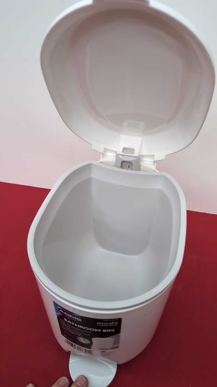 Addis Premium Deluxe Bathroom Pedal Bin with inner, 3.5L, White Grey(scuffed)