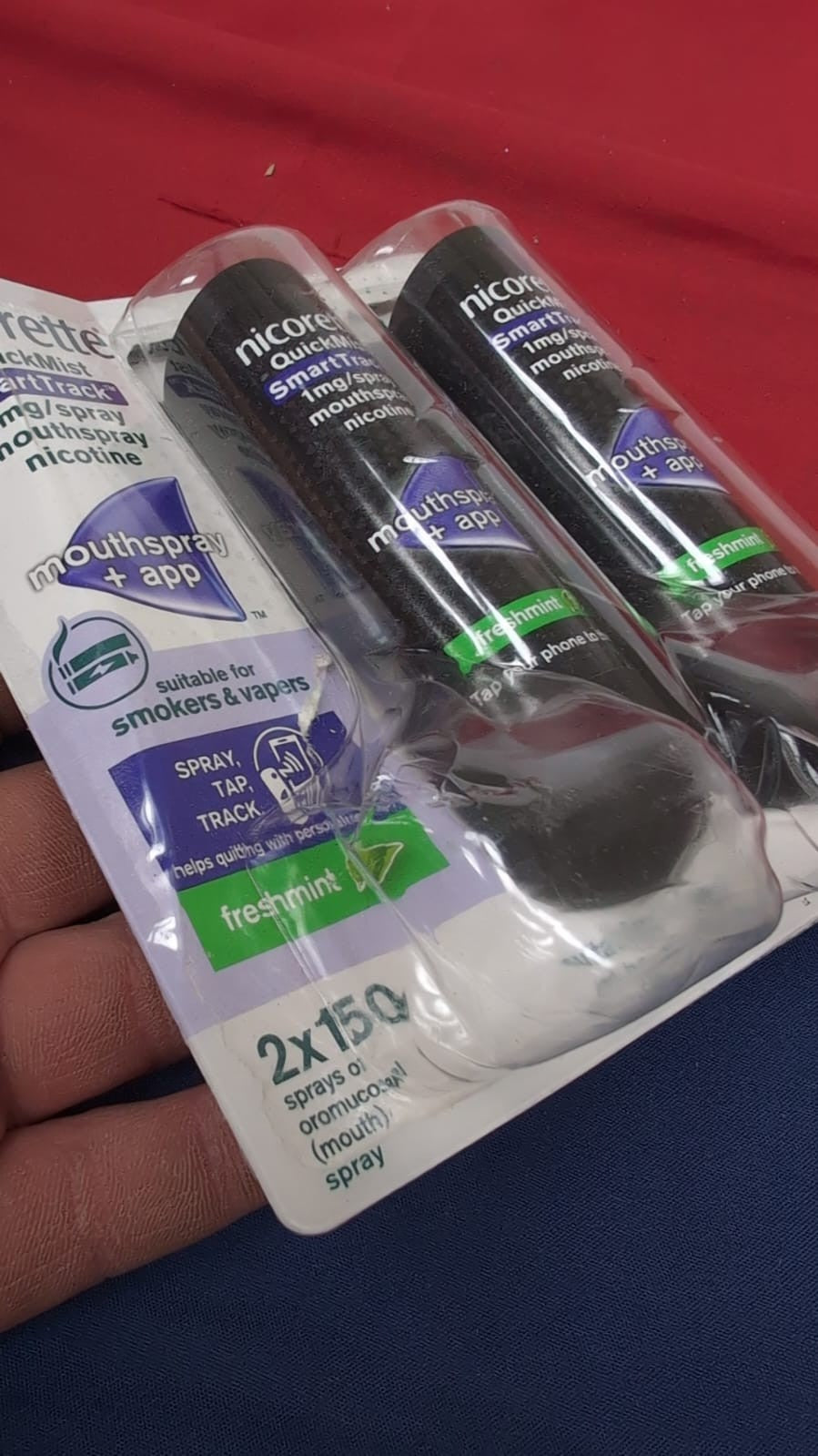 Nicorette® QuickMist SmartTrack 1mg/Spray Mouthspray 2 x 150 (packaging damaged)