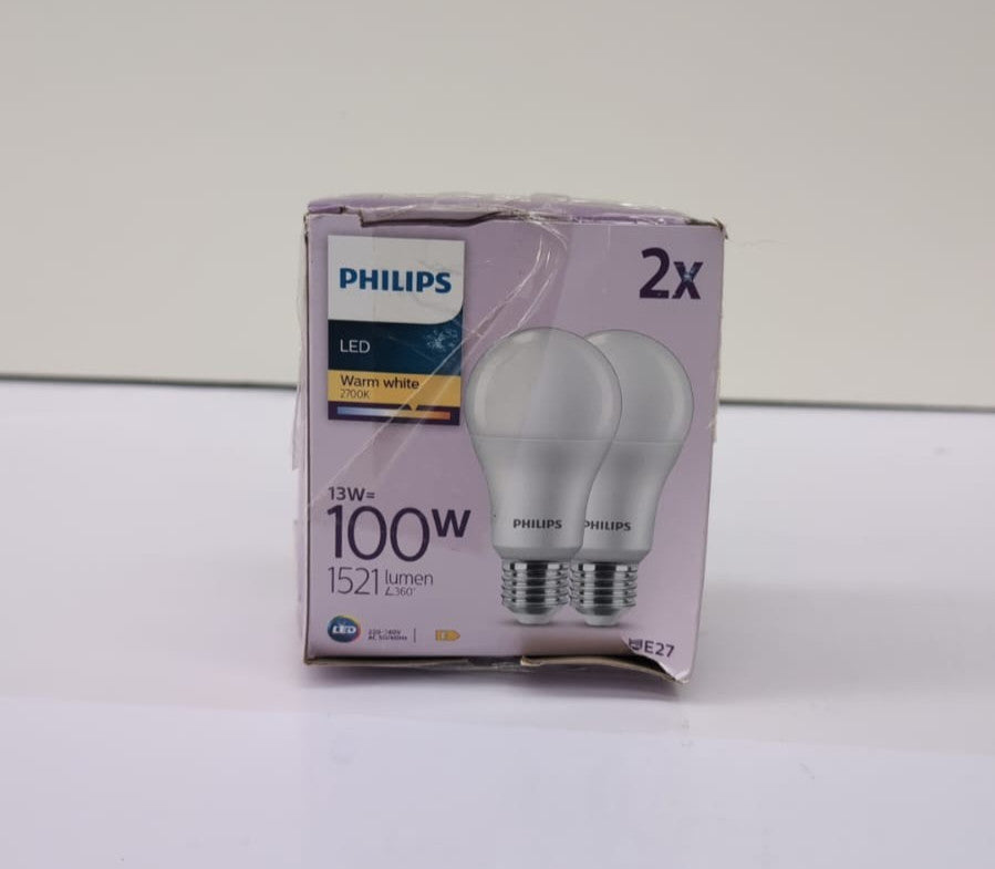 Philips LED Frosted A67 Light Bulb 2 Pack[Warm White  E27 ( box damaged)