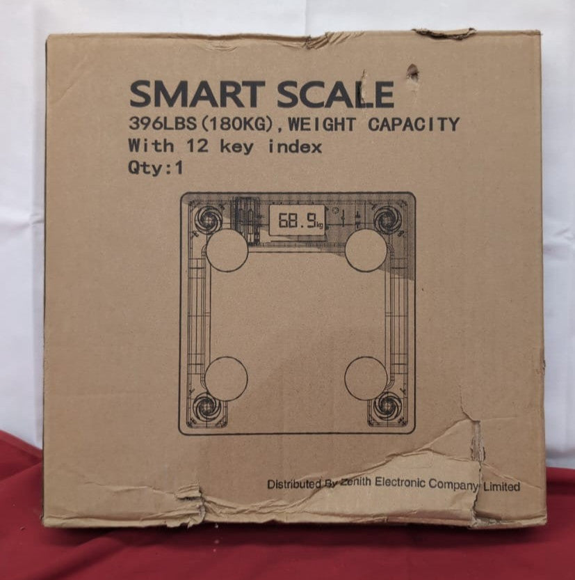 Smart Body Fat Scales USB Rechargeable, Bathroom Scales (box damaged)